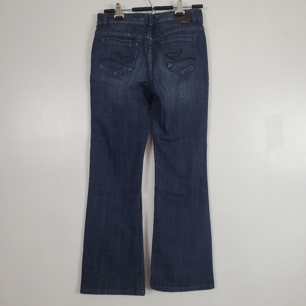 Foster Jeans Co. Wide/bootcut dark wash jeans 4 - Picture 3 of 7